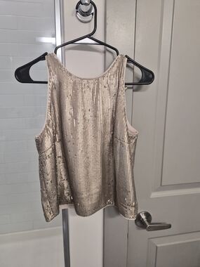 Banana Republic Champagne Sequin Scoop Camisole